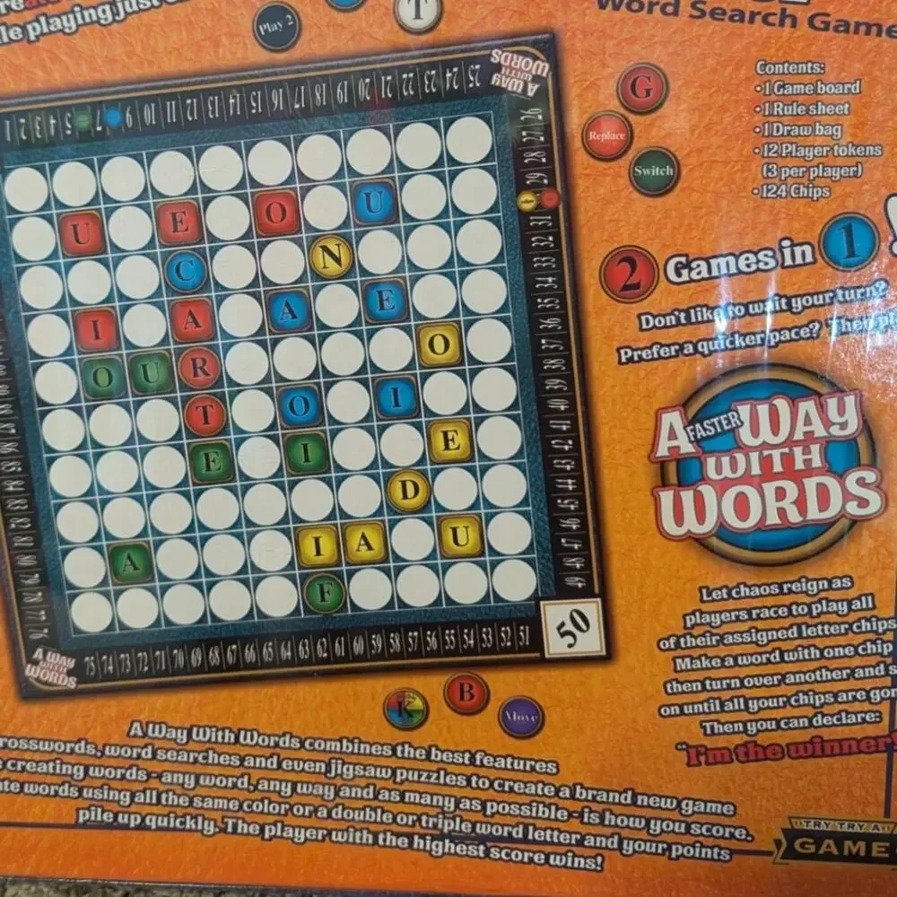 A Way With Words: The Reverse Word Search Game NEW & Sealed Very Very Game